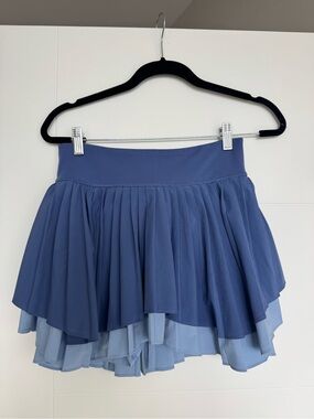 Blue Layered Tennis Skirt